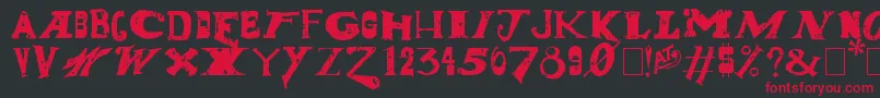 DudeRanch Font – Red Fonts on Black Background