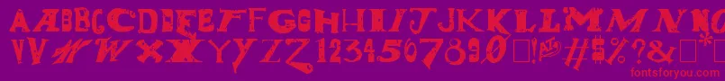 DudeRanch Font – Red Fonts on Purple Background