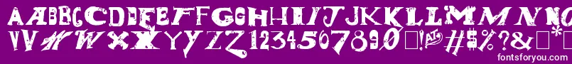 フォントDudeRanch – 紫の背景に白い文字