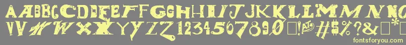 DudeRanch Font – Yellow Fonts on Gray Background