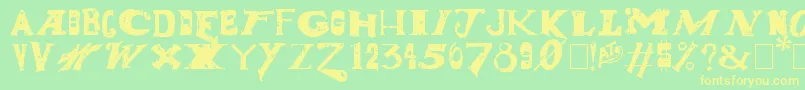 DudeRanch Font – Yellow Fonts on Green Background