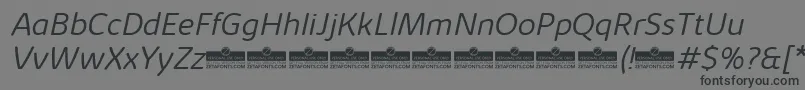 KabrioSoftLightItalicTrial Font – Black Fonts on Gray Background