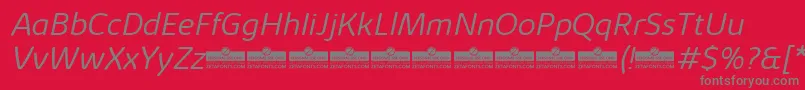 KabrioSoftLightItalicTrial Font – Gray Fonts on Red Background