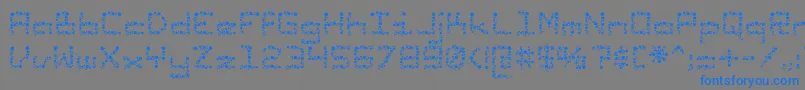 SunspotsAoe Font – Blue Fonts on Gray Background