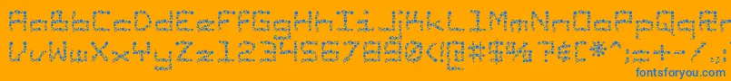 SunspotsAoe Font – Blue Fonts on Orange Background