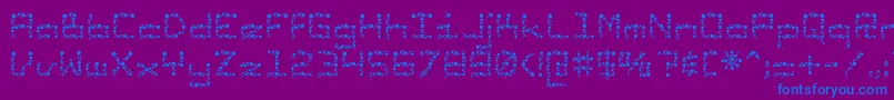 SunspotsAoe Font – Blue Fonts on Purple Background