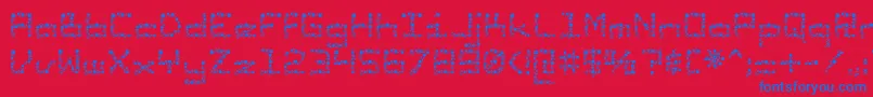 SunspotsAoe Font – Blue Fonts on Red Background