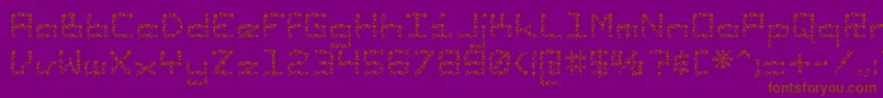 SunspotsAoe Font – Brown Fonts on Purple Background