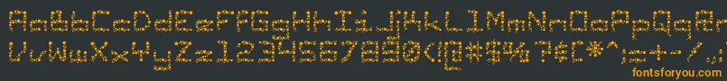 SunspotsAoe Font – Orange Fonts on Black Background