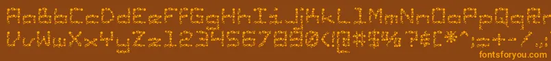SunspotsAoe Font – Orange Fonts on Brown Background