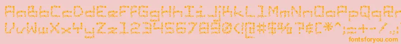 SunspotsAoe Font – Orange Fonts on Pink Background