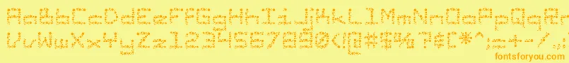 SunspotsAoe Font – Orange Fonts on Yellow Background
