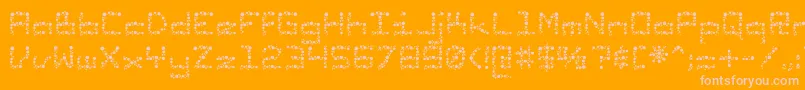 SunspotsAoe Font – Pink Fonts on Orange Background