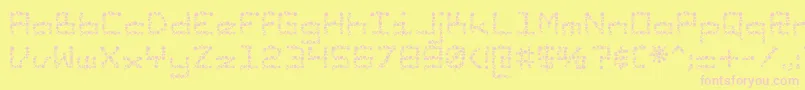 SunspotsAoe Font – Pink Fonts on Yellow Background