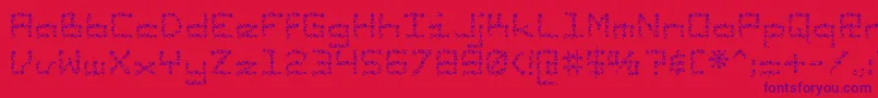 SunspotsAoe Font – Purple Fonts on Red Background
