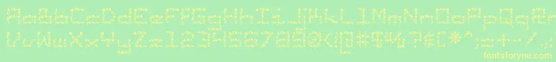 SunspotsAoe Font – Yellow Fonts on Green Background