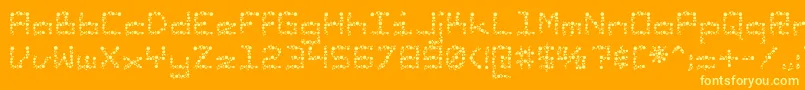 SunspotsAoe Font – Yellow Fonts on Orange Background