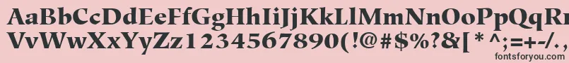 フォントHiroshigeLtBlack – ピンクの背景に黒い文字