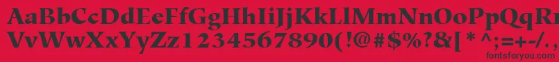 HiroshigeLtBlack Font – Black Fonts on Red Background