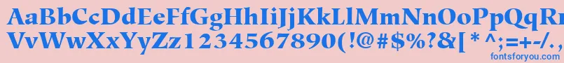 HiroshigeLtBlack Font – Blue Fonts on Pink Background