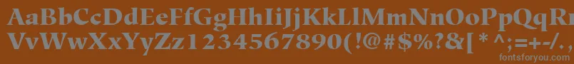 フォントHiroshigeLtBlack – 茶色の背景に灰色の文字