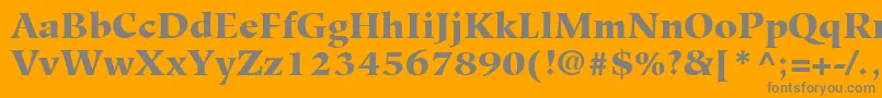 HiroshigeLtBlack Font – Gray Fonts on Orange Background