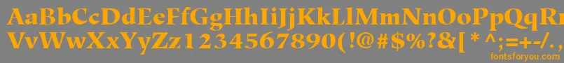 HiroshigeLtBlack Font – Orange Fonts on Gray Background