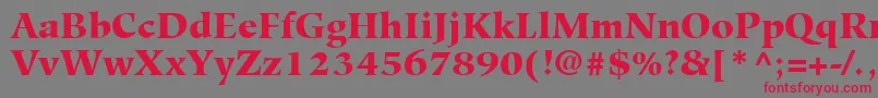 HiroshigeLtBlack Font – Red Fonts on Gray Background