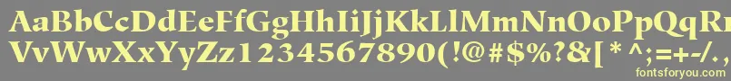 HiroshigeLtBlack Font – Yellow Fonts on Gray Background