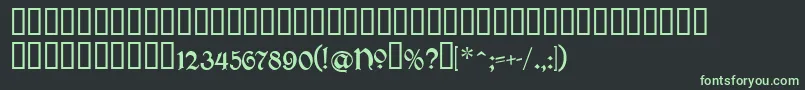 Шрифт Beaumarchaisc – зелёные шрифты на чёрном фоне