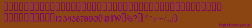 Beaumarchaisc Font – Purple Fonts on Brown Background