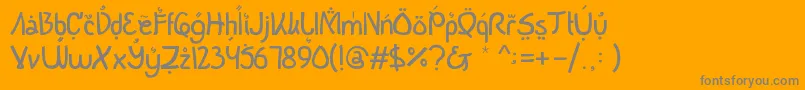 BukaPuasaBersama5 Font – Gray Fonts on Orange Background