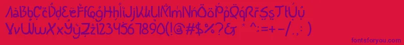 BukaPuasaBersama5 Font – Purple Fonts on Red Background