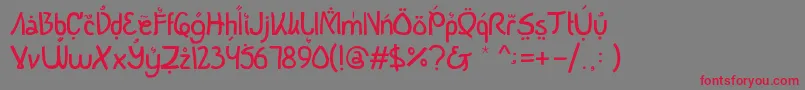 BukaPuasaBersama5 Font – Red Fonts on Gray Background