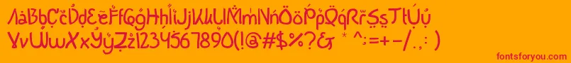 BukaPuasaBersama5 Font – Red Fonts on Orange Background