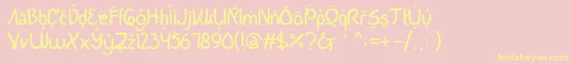 BukaPuasaBersama5 Font – Yellow Fonts on Pink Background