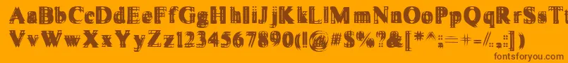 Vibrato ffy Font – Brown Fonts on Orange Background