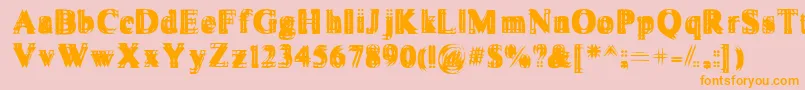 Vibrato ffy Font – Orange Fonts on Pink Background