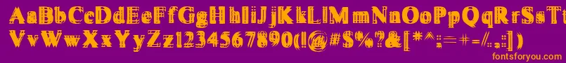 Czcionka Vibrato ffy – pomarańczowe czcionki na fioletowym tle