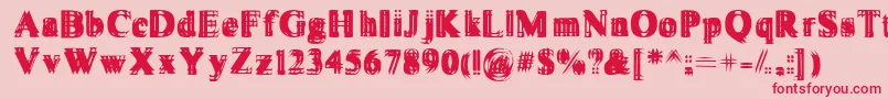 Vibrato ffy Font – Red Fonts on Pink Background