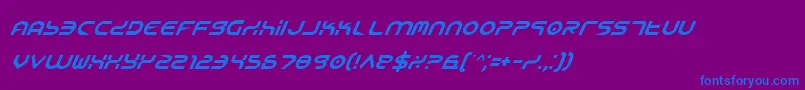 Yukoni Font – Blue Fonts on Purple Background