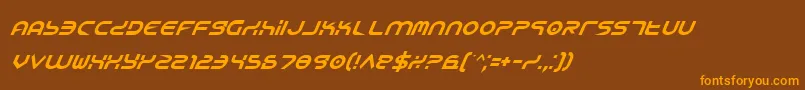 Yukoni Font – Orange Fonts on Brown Background