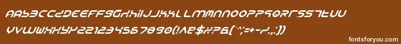 フォントYukoni – 茶色の背景に白い文字