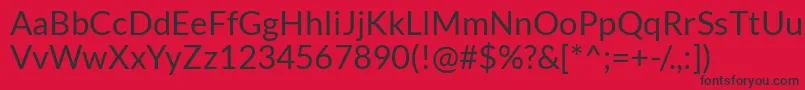 LatoRegular Font – Black Fonts on Red Background