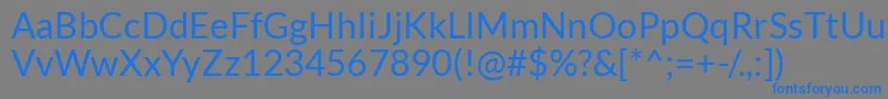 LatoRegular Font – Blue Fonts on Gray Background
