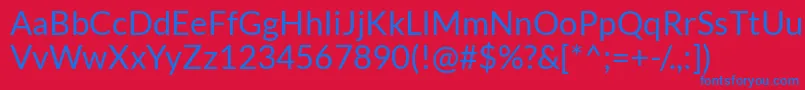 LatoRegular Font – Blue Fonts on Red Background