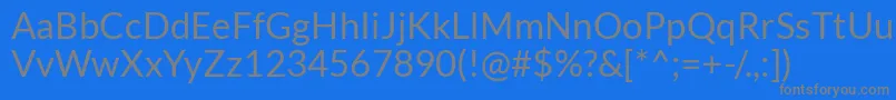 LatoRegular Font – Gray Fonts on Blue Background