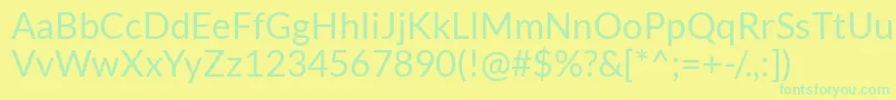 LatoRegular Font – Green Fonts on Yellow Background