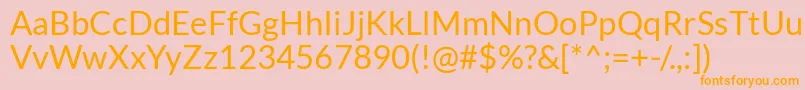 LatoRegular Font – Orange Fonts on Pink Background
