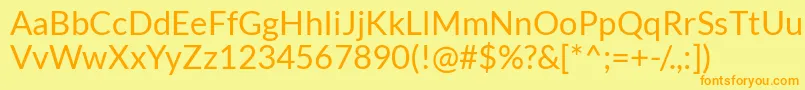 LatoRegular Font – Orange Fonts on Yellow Background
